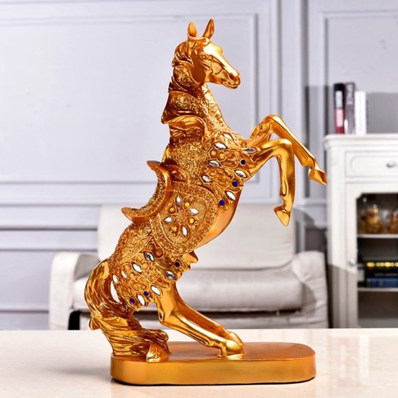 🦄🌈 Gold Decorative Stallion Bookends Décor Accents⭐️🦄 - Picture 3 of 7